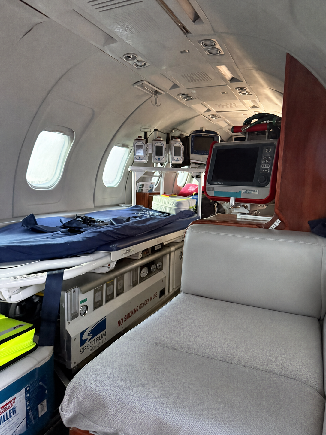 Helicóptero para traslado aeromédico